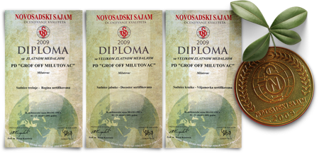 Diplome i zlatna medalja Novosadskog sajma